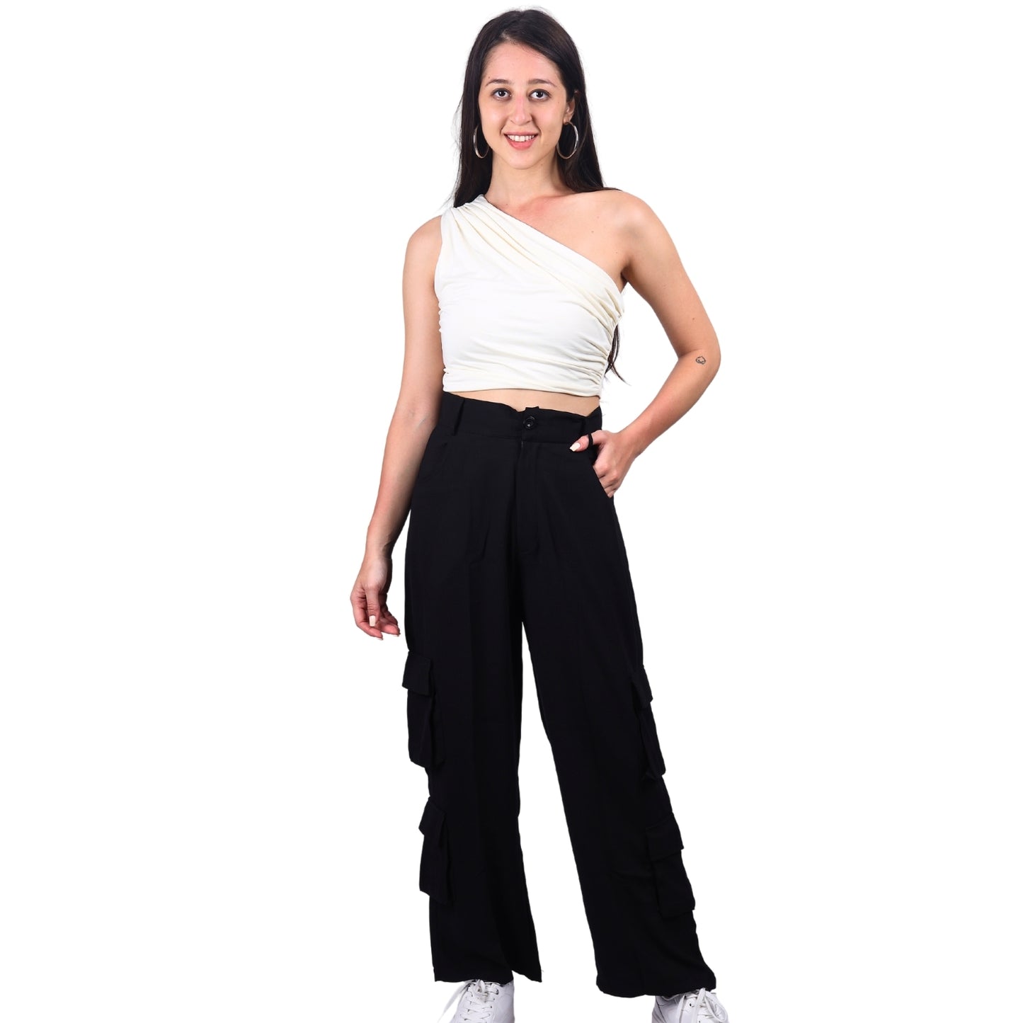 Chic High-Waist Multi-Pocket Cargo Pants | GloFash - FashionZapp.com