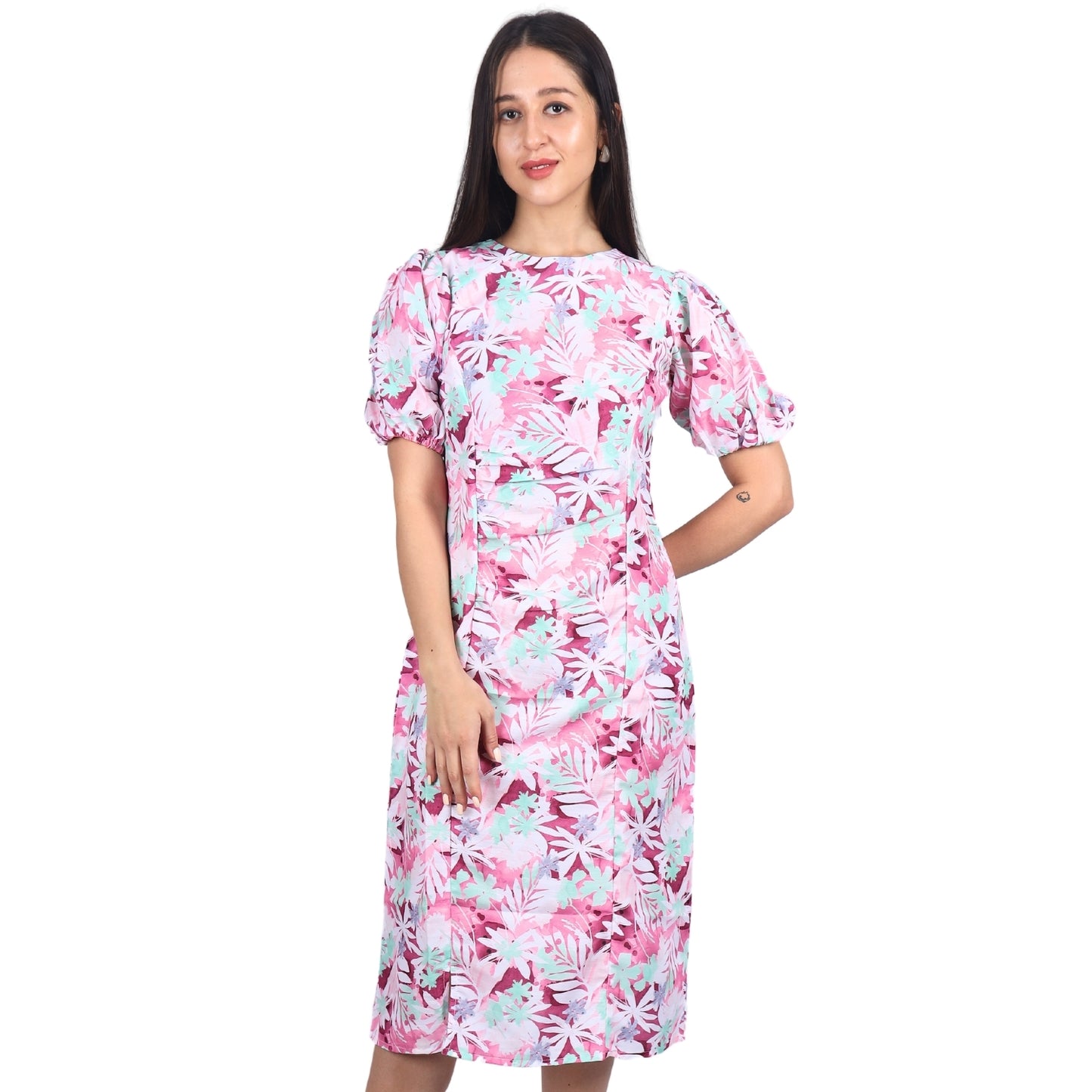 Petal Paradise Puff Sleeve Dress | GloFash - FashionZapp.com