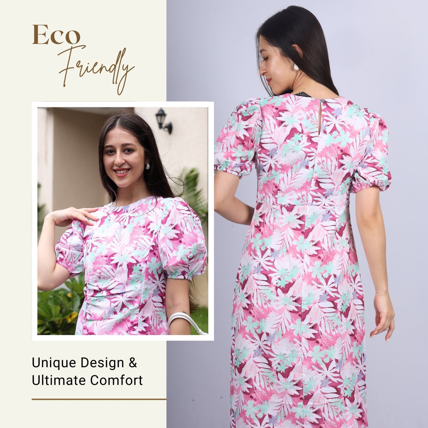 Petal Paradise Puff Sleeve Dress | GloFash - FashionZapp.com