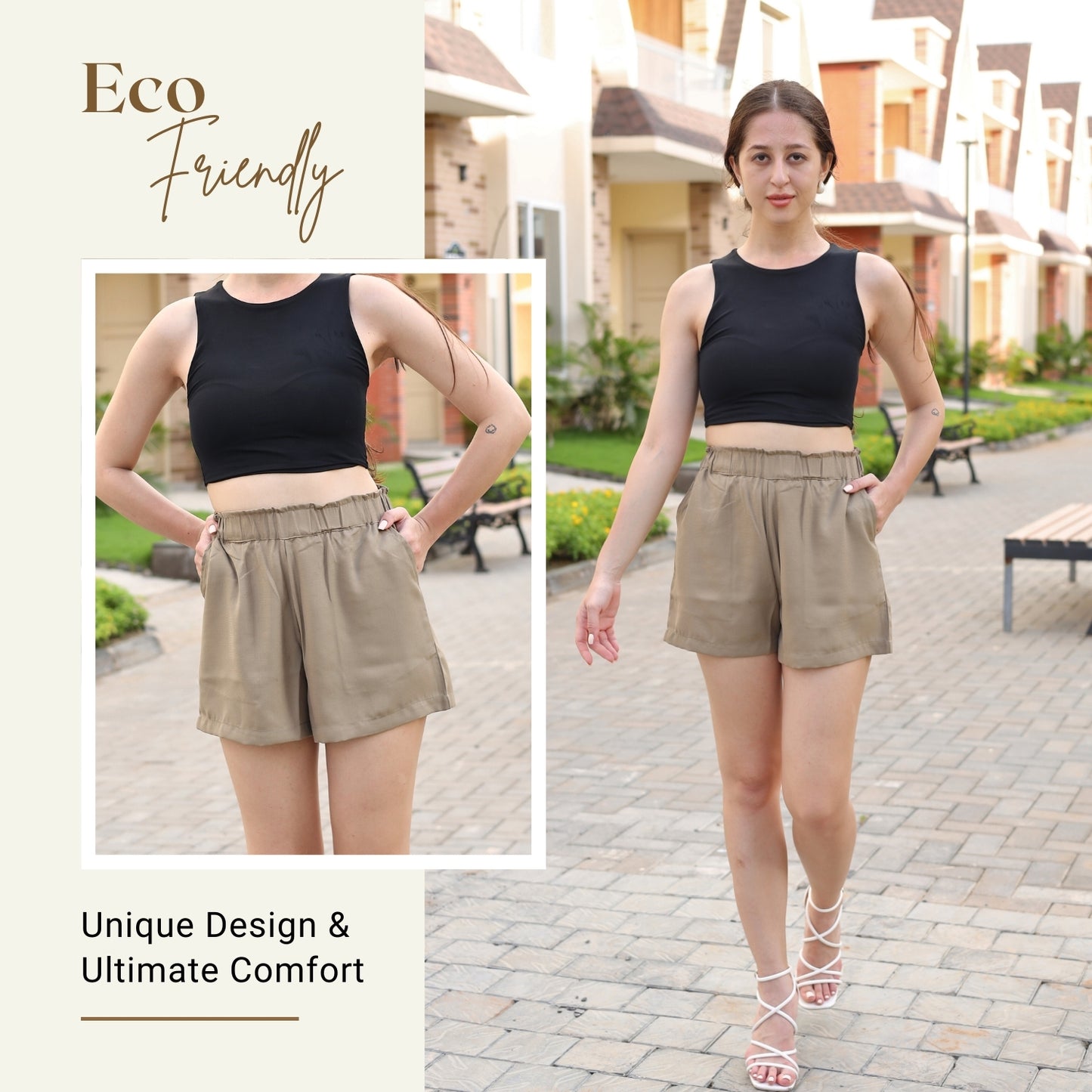 Comfy Chic Elastic Waist Shorts | GloFash - FashionZapp.com