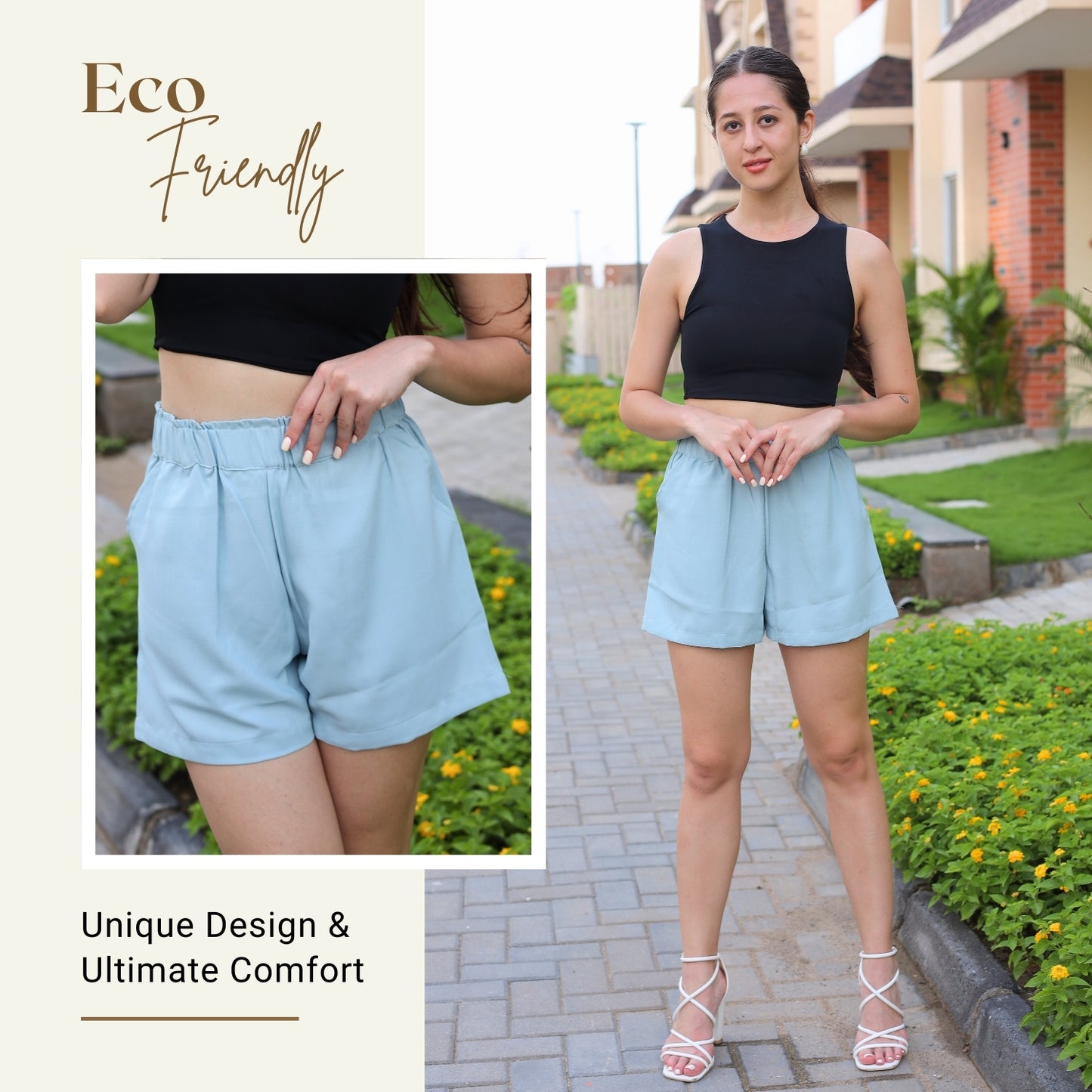 Comfy Chic Elastic Waist Shorts | GloFash - FashionZapp.com