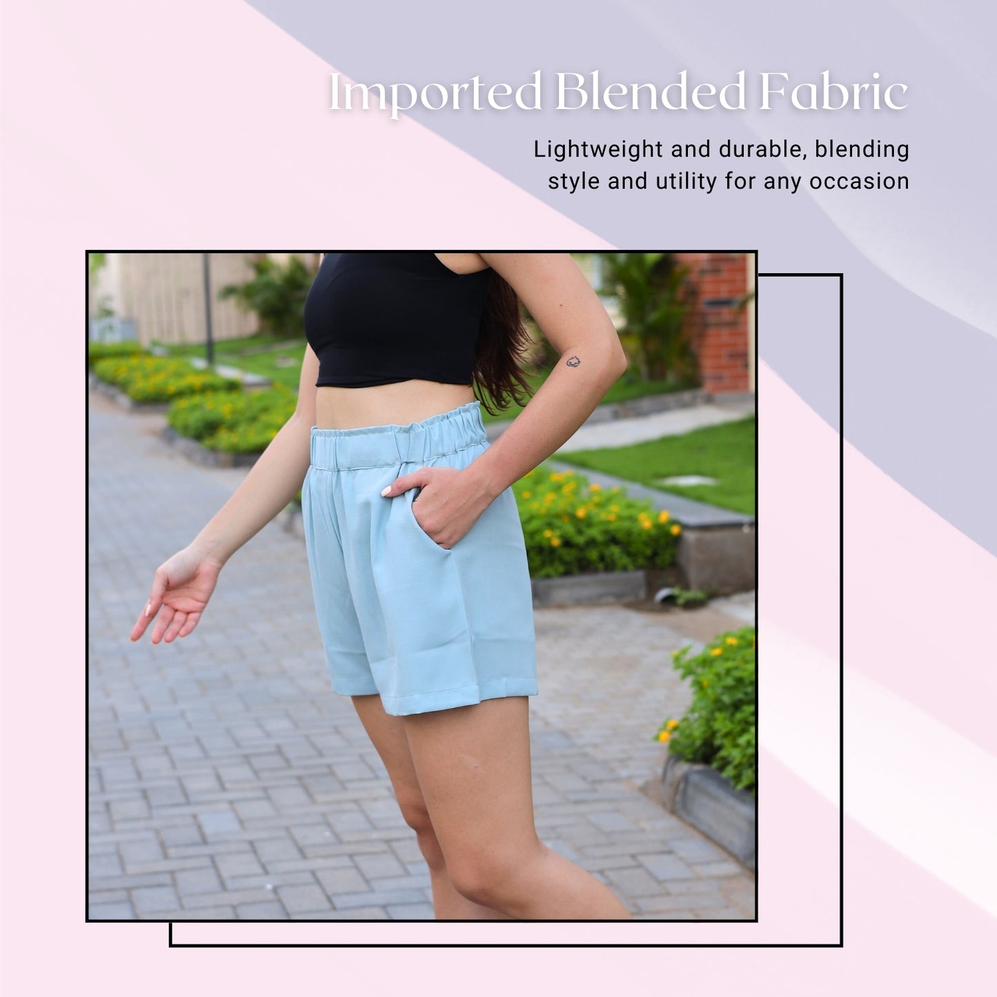Comfy Chic Elastic Waist Shorts | GloFash - FashionZapp.com