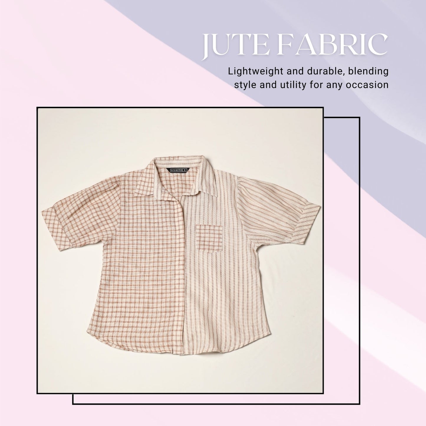 GloFash Women's Brown Jute Shirt – Eco-Friendly & Stylish - FashionZapp.com