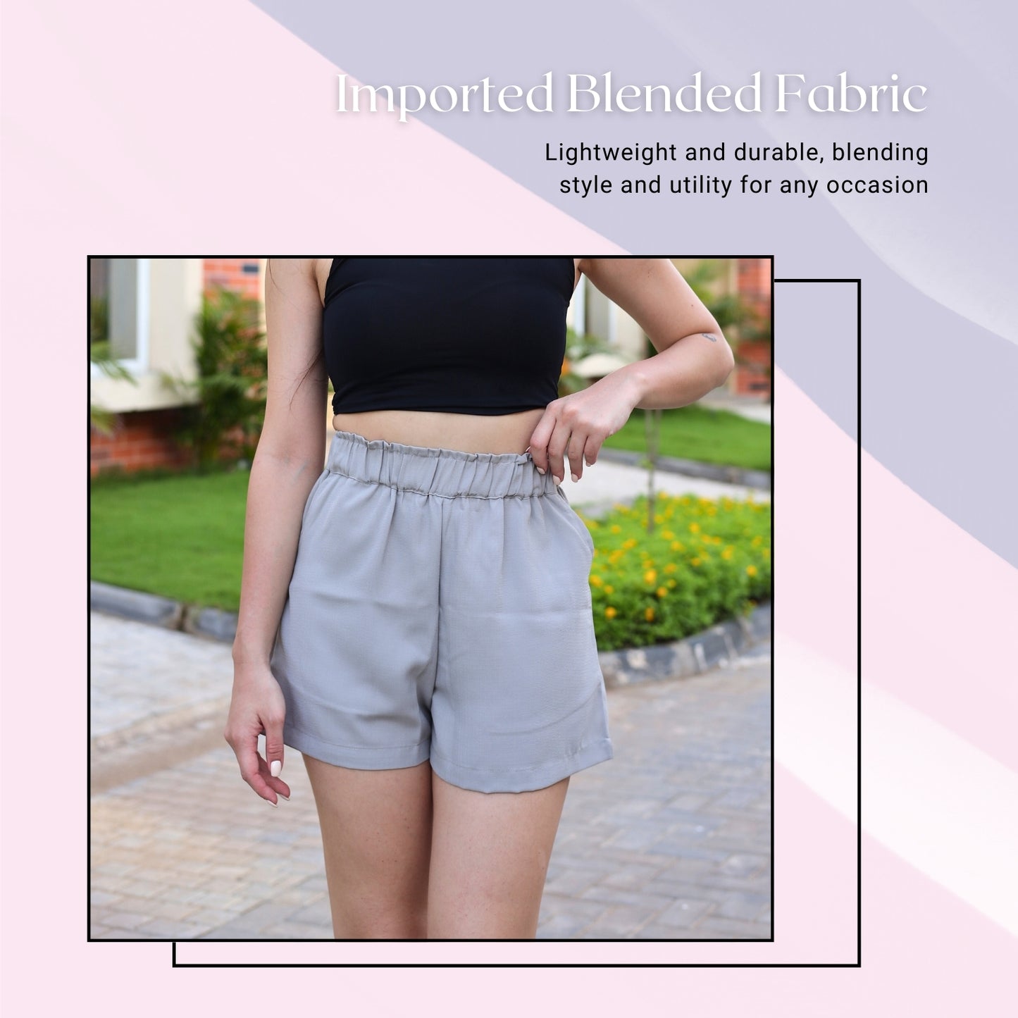 Comfy Chic Elastic Waist Shorts | GloFash - FashionZapp.com