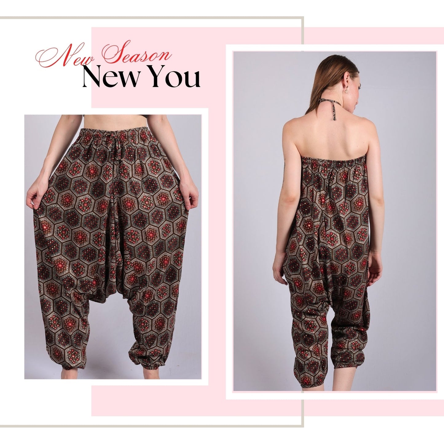 Women's Boho Harem Pants – Trendy Pants with Pockets - FashionZapp.com