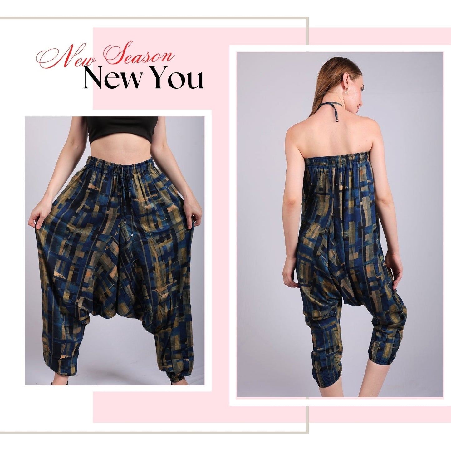 Women's Boho Harem Pants | Jumpsuit - FashionZapp.com
