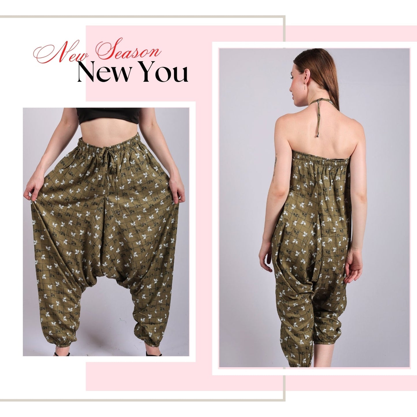 Women's Boho Harem Pants – Multi-Functional Pants with Pockets - FashionZapp.com