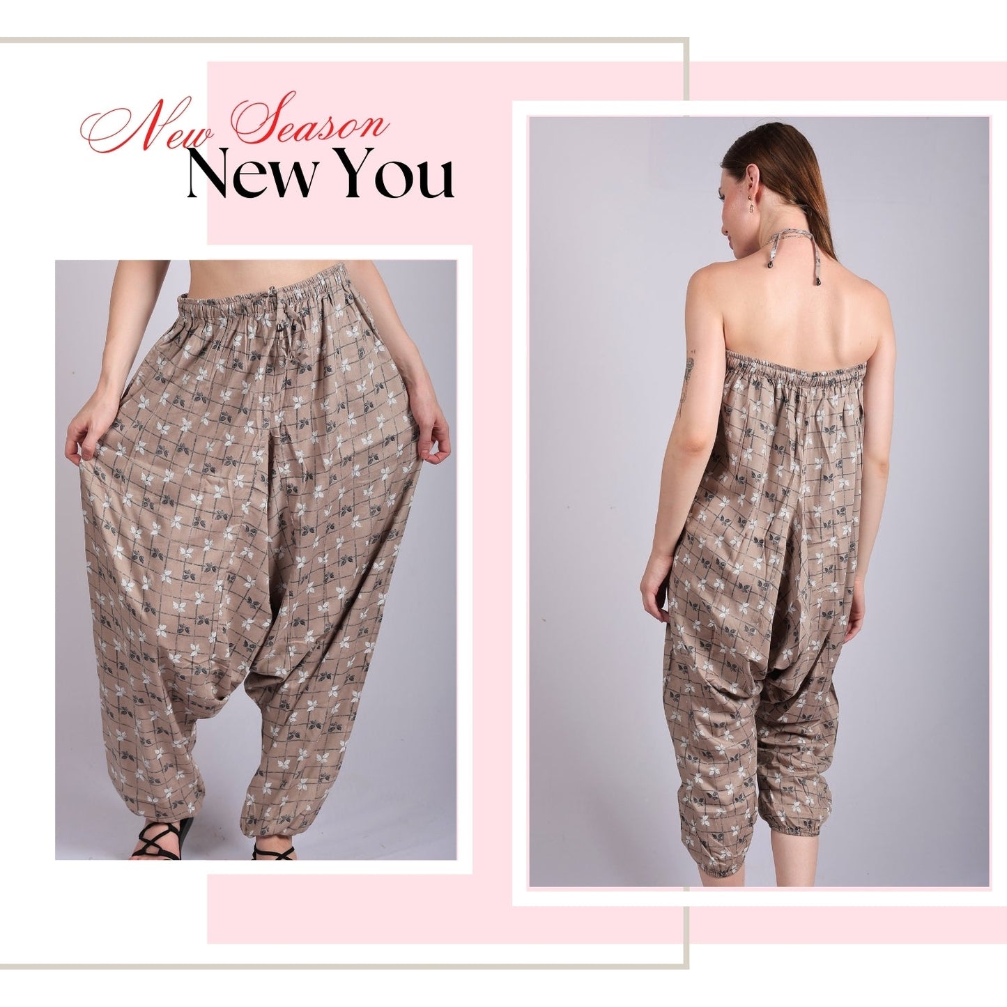 Women's Boho Harem Pants – Multi-Functional Pants with Pockets - FashionZapp.com