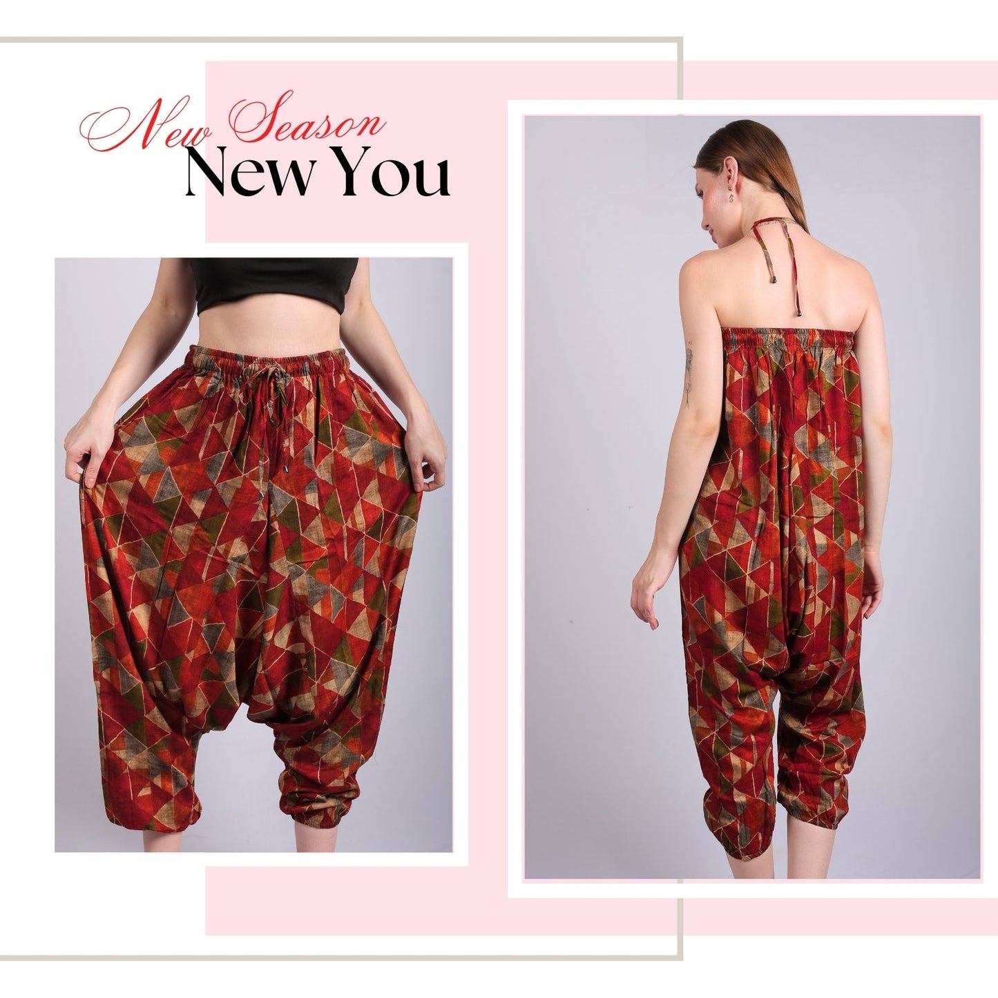 Women's Boho Harem Pants – Stylish & Beach Wear - FashionZapp.com