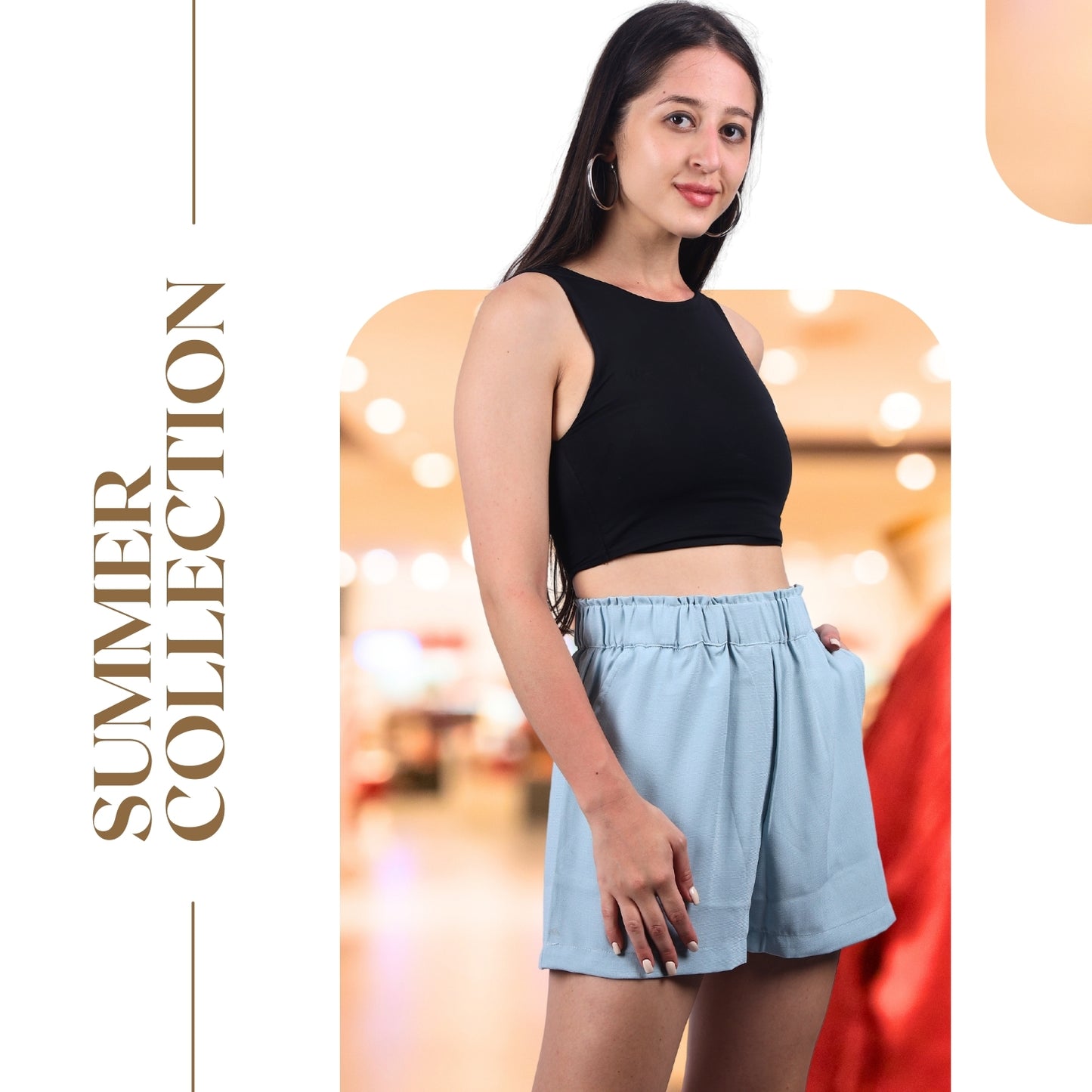 Comfy Chic Elastic Waist Shorts | GloFash - FashionZapp.com
