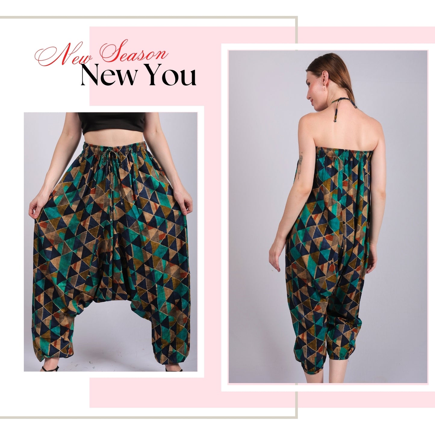 Women's Boho Harem Pants – Stylish & Beach Wear - FashionZapp.com
