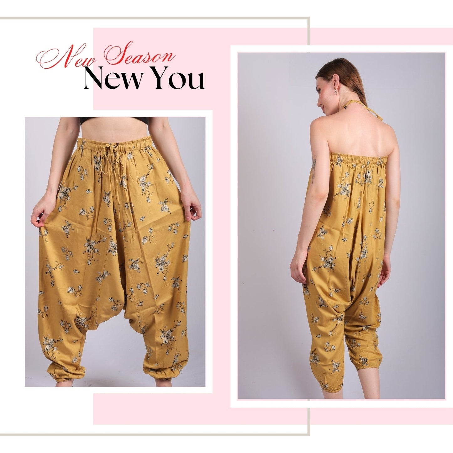 Boho Harem Pants for Women - Yoga Pants with Pockets - FashionZapp.com