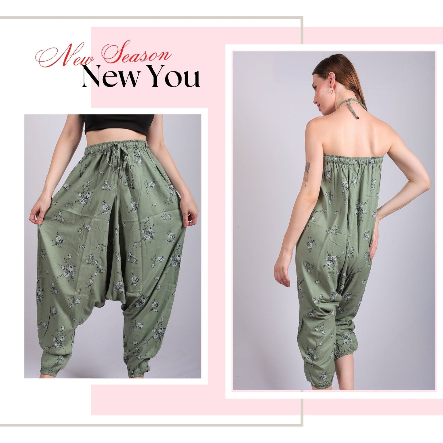 Boho Harem Pants for Women - Yoga Pants with Pockets - FashionZapp.com