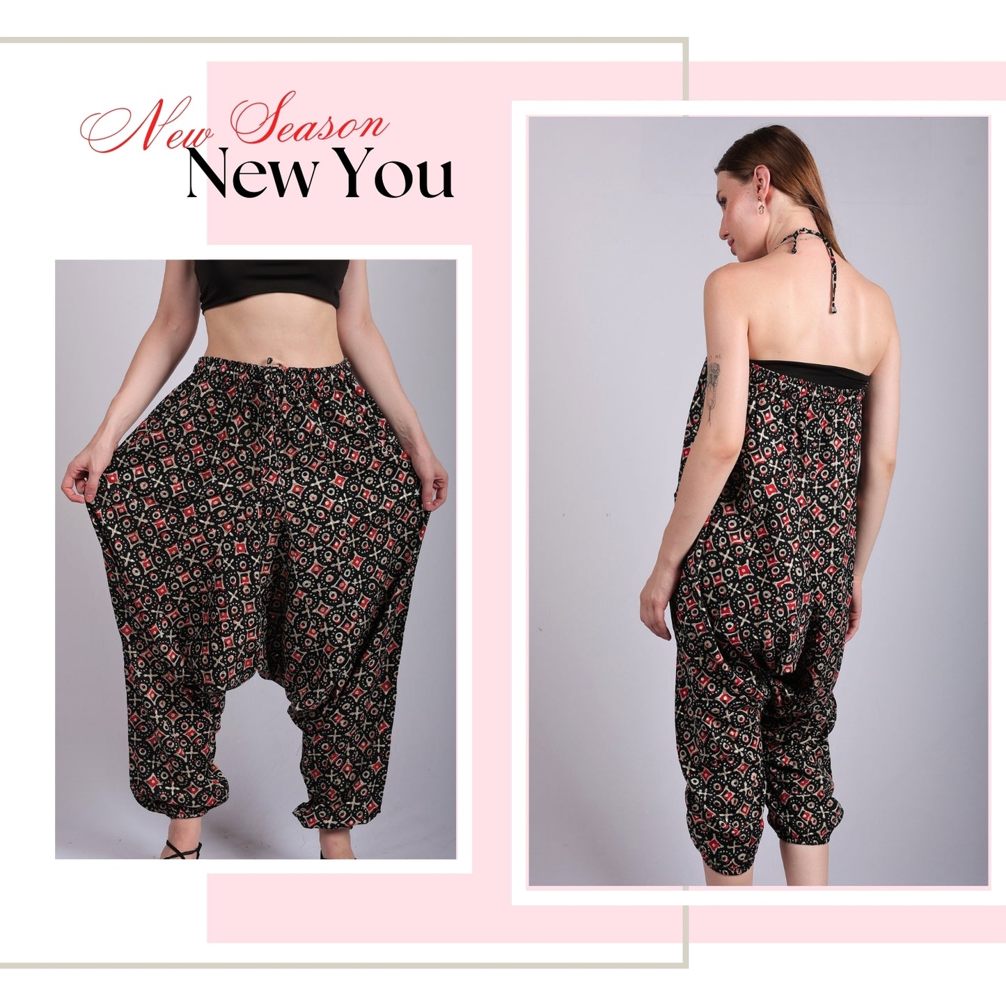 Women's Boho Harem Pants – Versatile & Beach Wear - FashionZapp.com