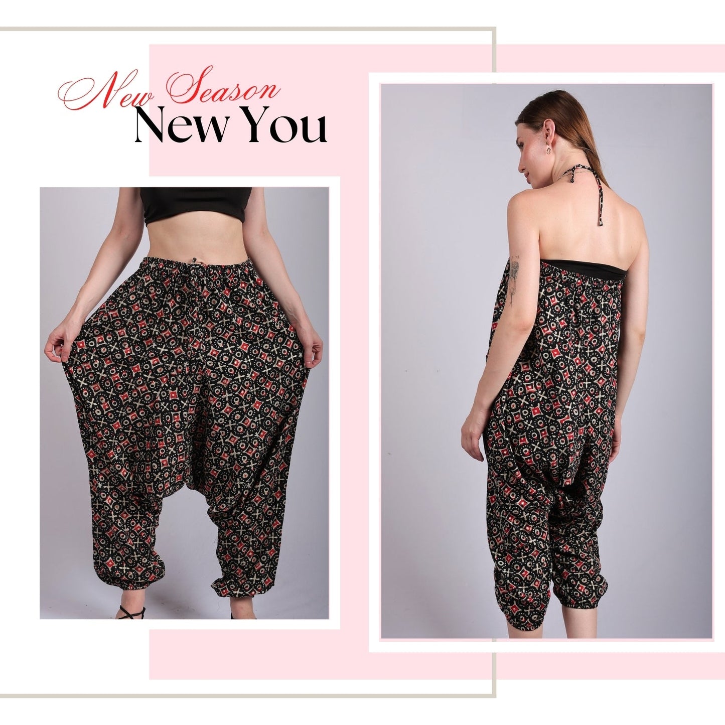 Women's Boho Harem Pants – Versatile & Beach Wear - FashionZapp.com