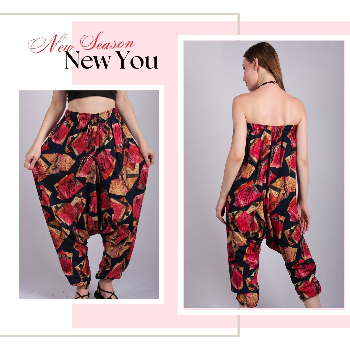 Boho Harem Pants for Women - Printed Yoga & Lounge Pants - FashionZapp.com