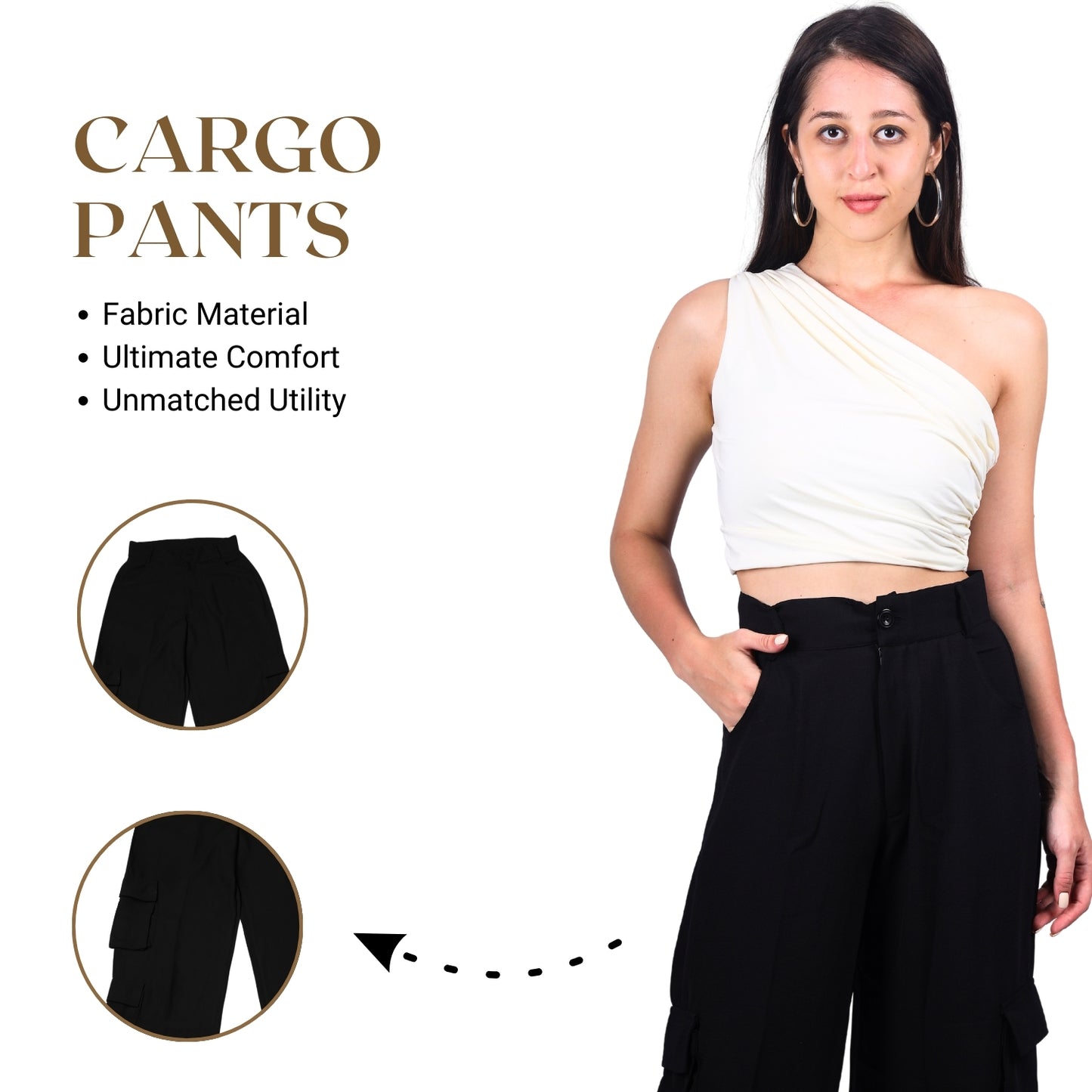 Chic High-Waist Multi-Pocket Cargo Pants | GloFash - FashionZapp.com