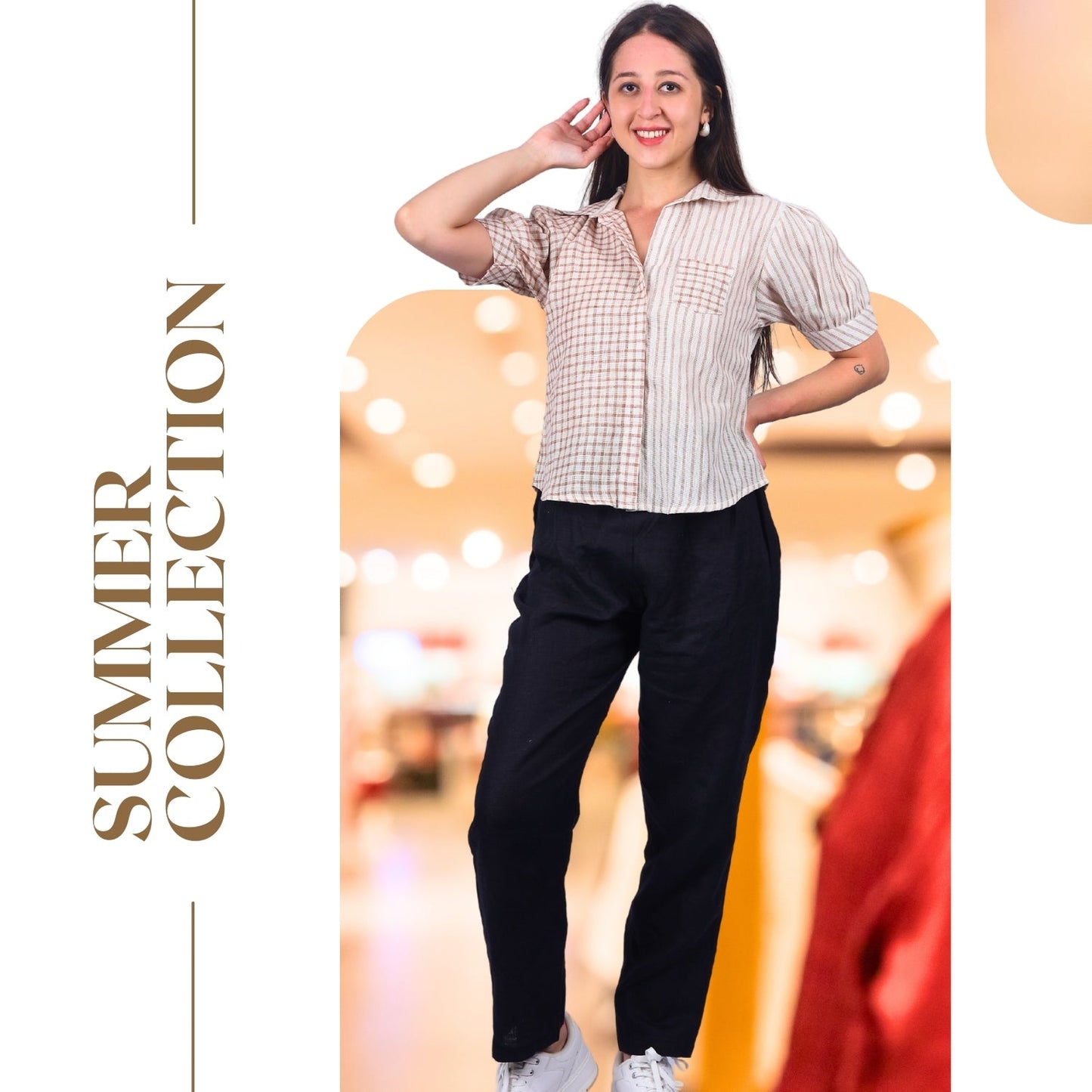 GloFash Women's Brown Jute Shirt – Eco-Friendly & Stylish - FashionZapp.com