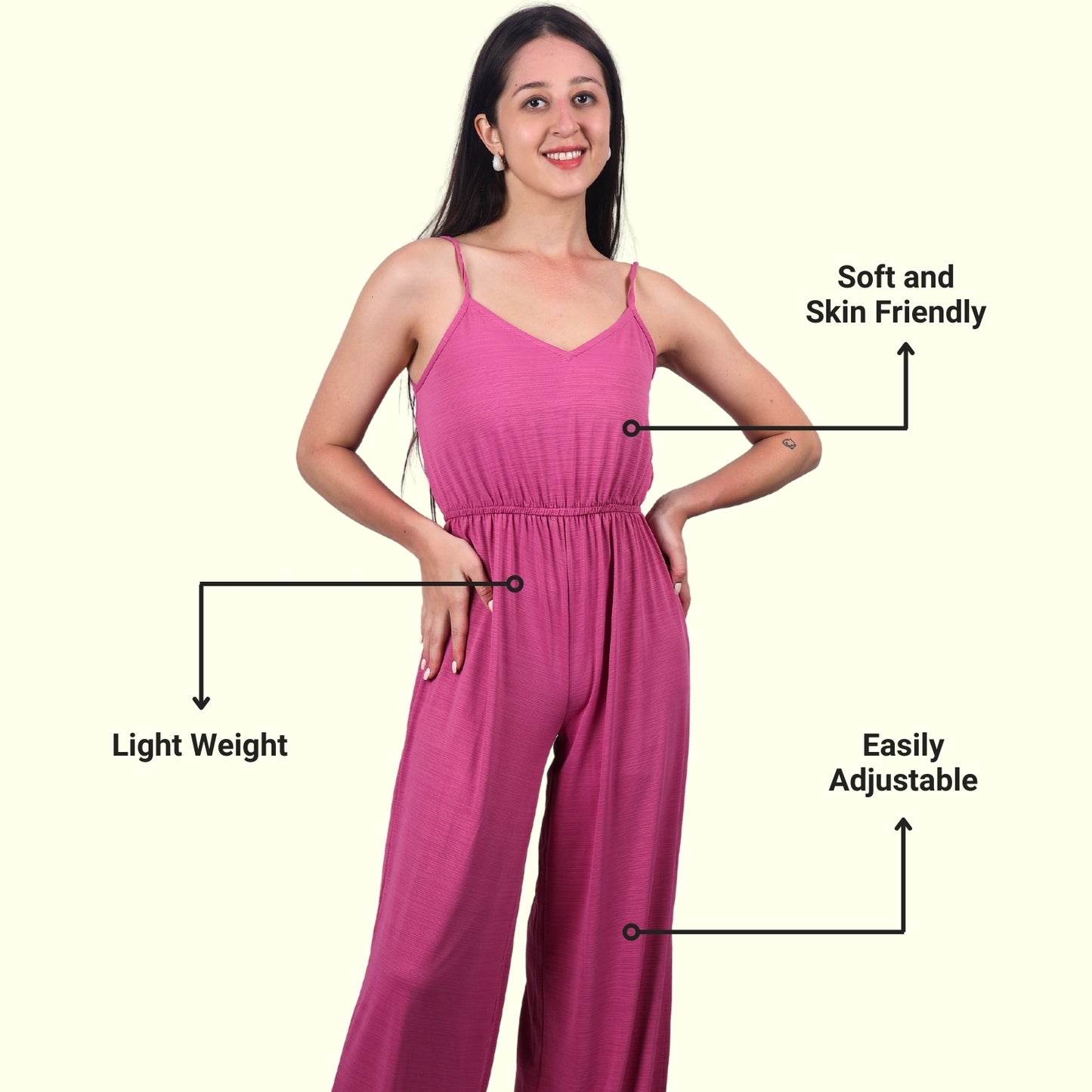 Wide-Leg Sleeveless Jumpsuit | GloFash - FashionZapp.com