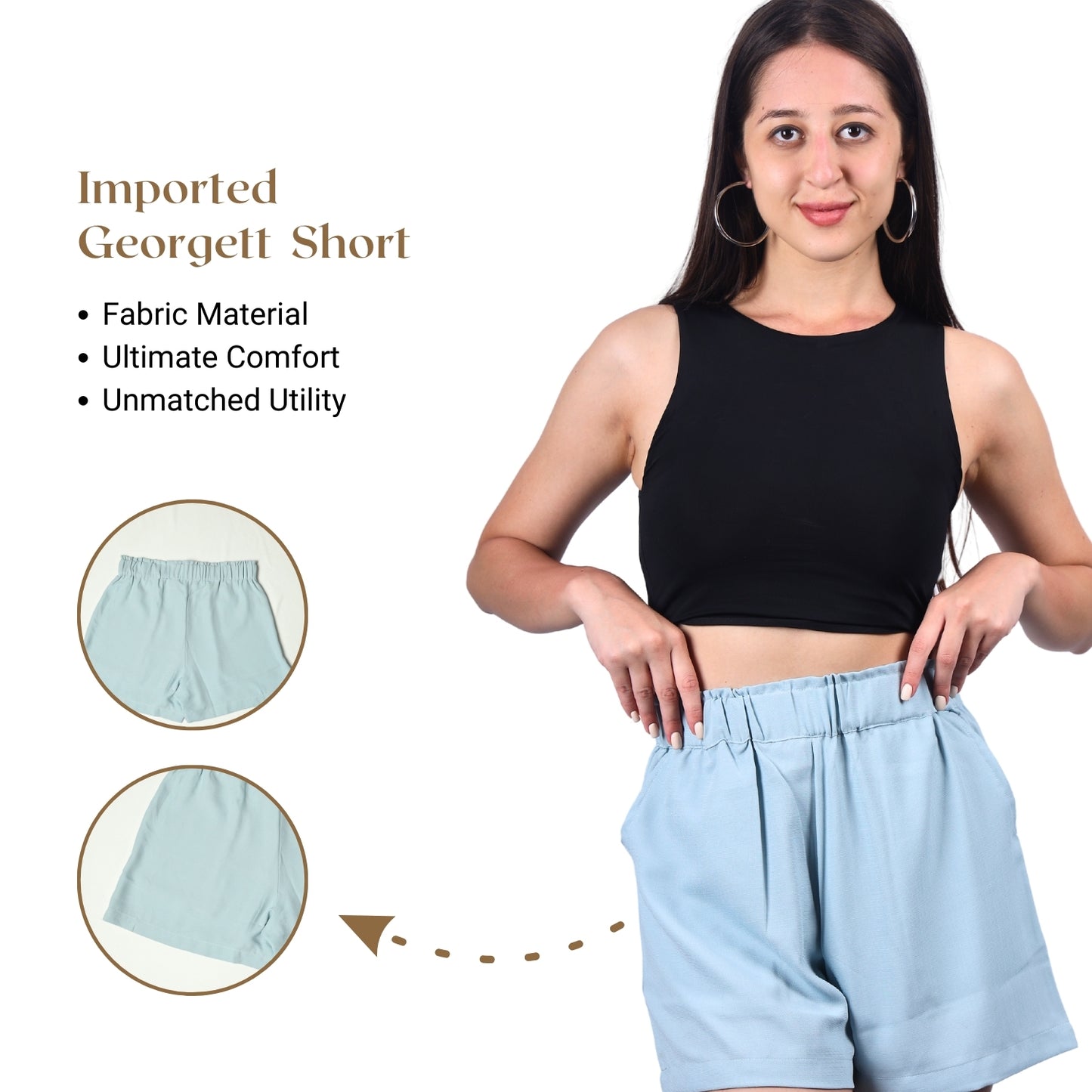 Comfy Chic Elastic Waist Shorts | GloFash - FashionZapp.com