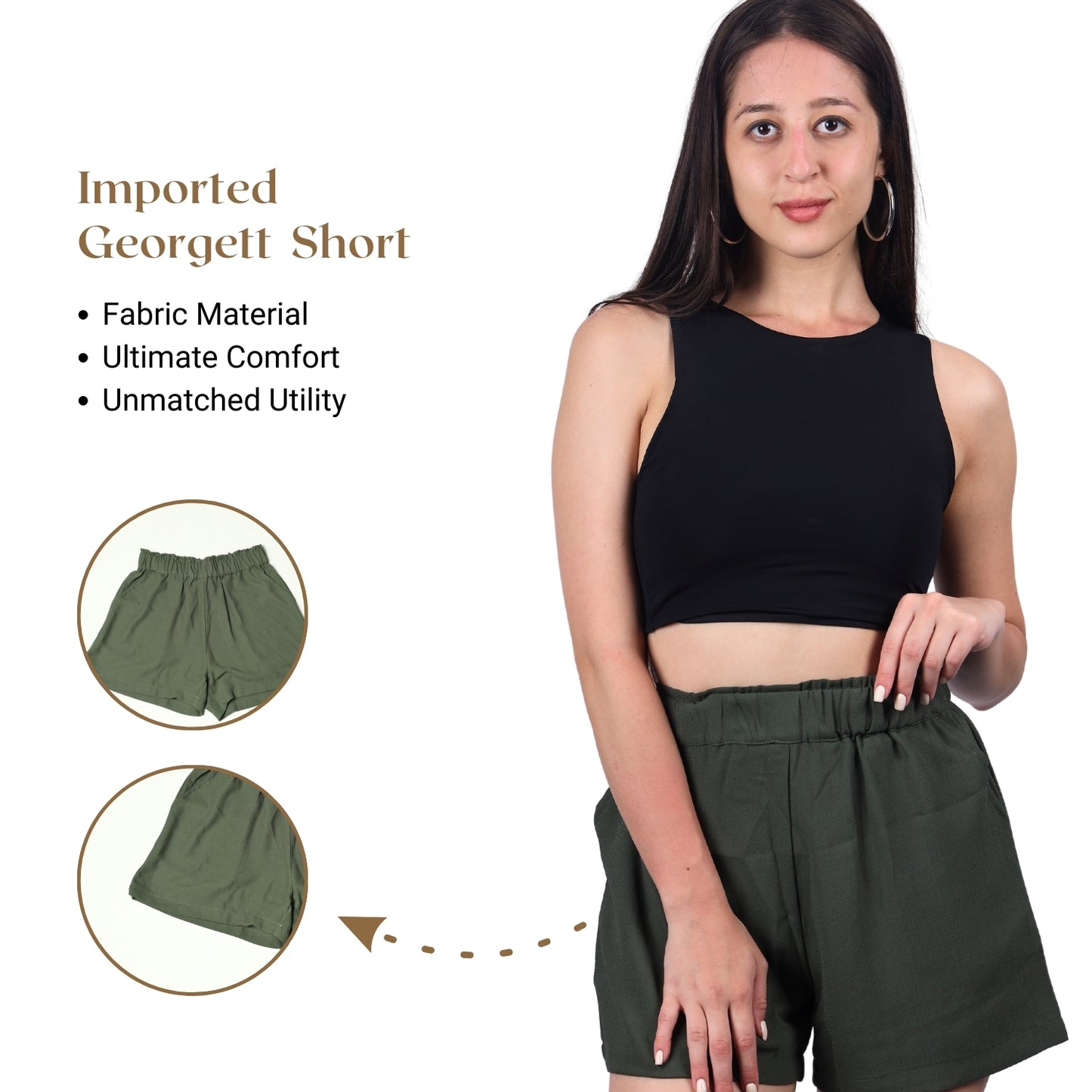Comfy Chic Elastic Waist Shorts | GloFash - FashionZapp.com