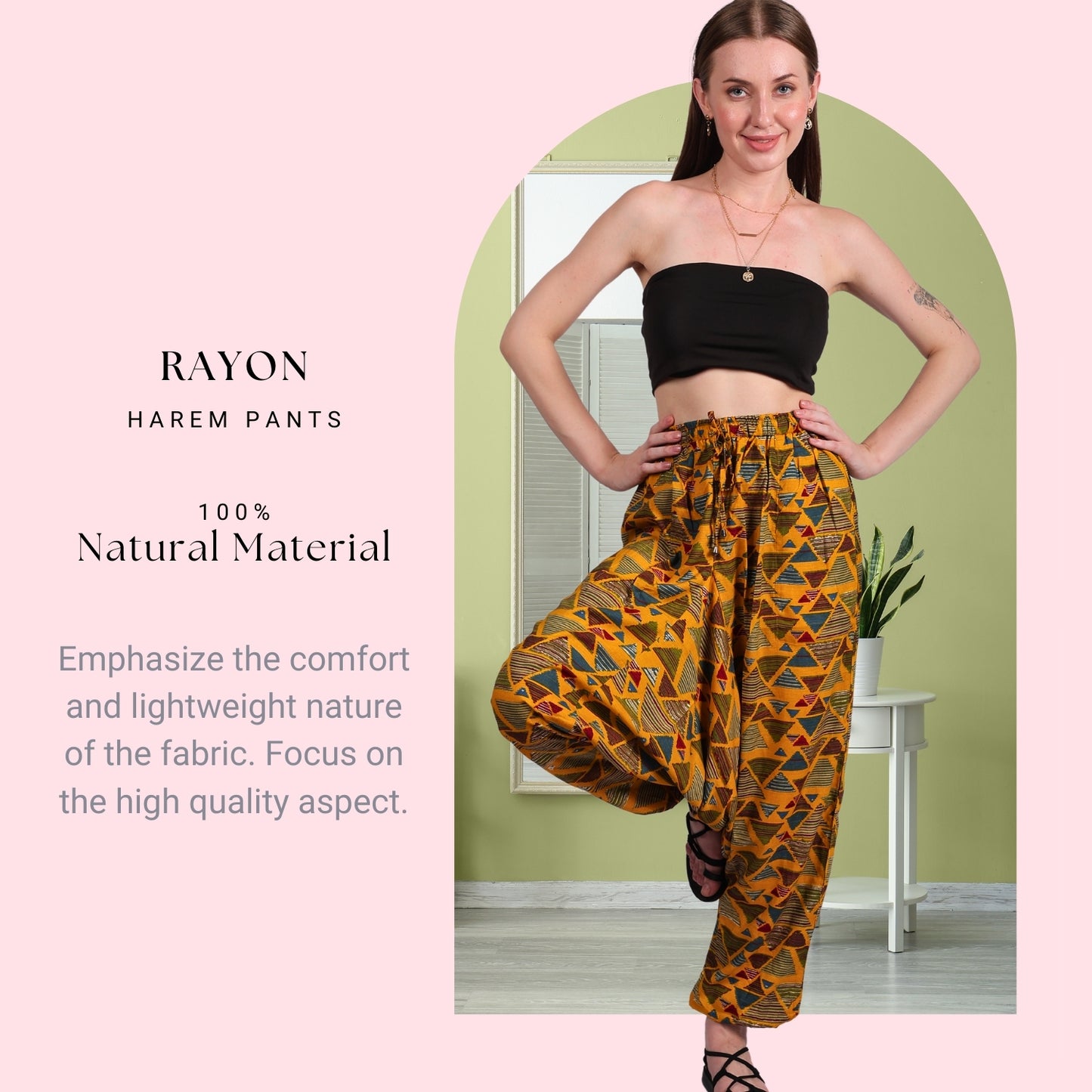 Boho Chic Harem Pants for Women – Casual Yoga Pants - FashionZapp.com