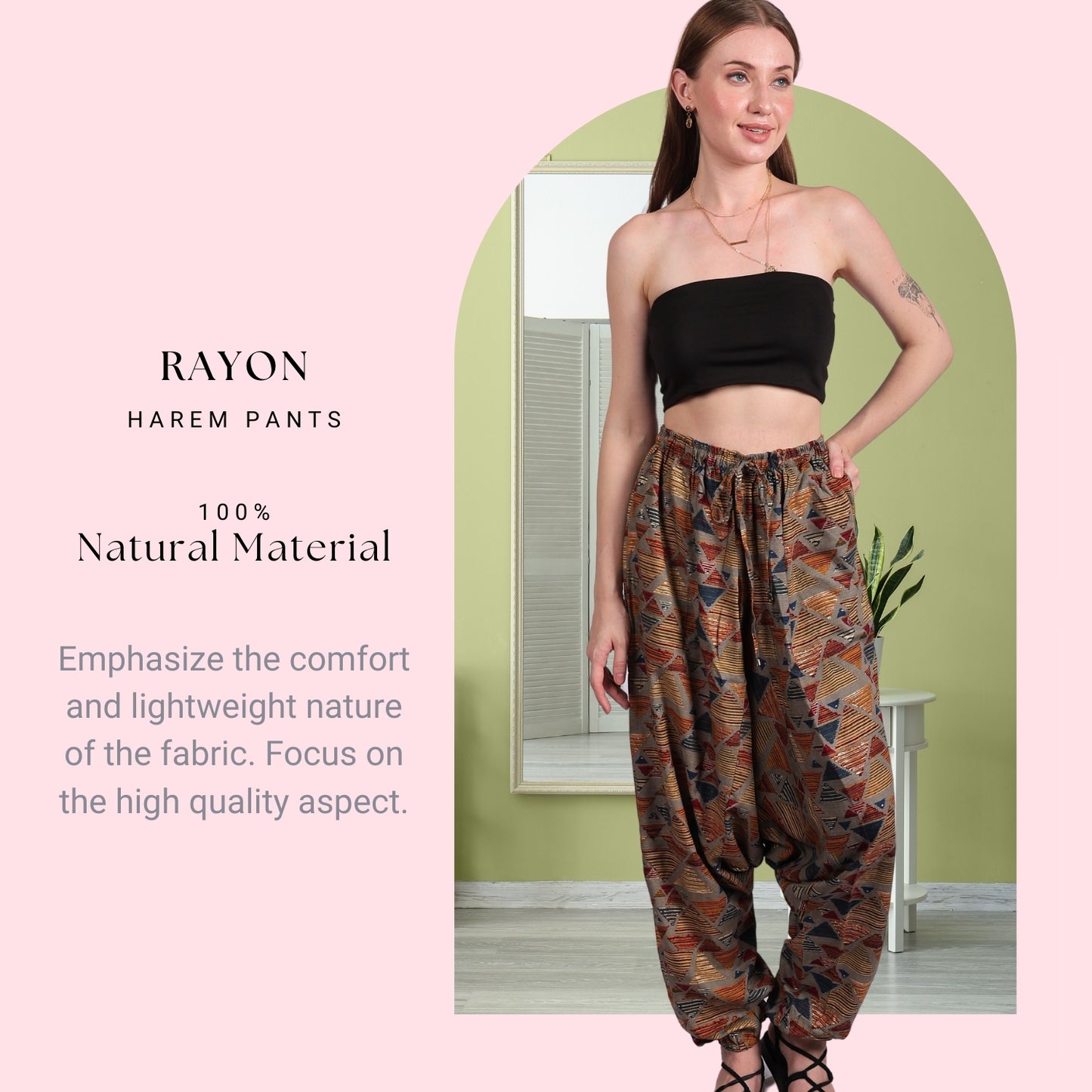 Boho Chic Harem Pants for Women – Casual Yoga Pants - FashionZapp.com