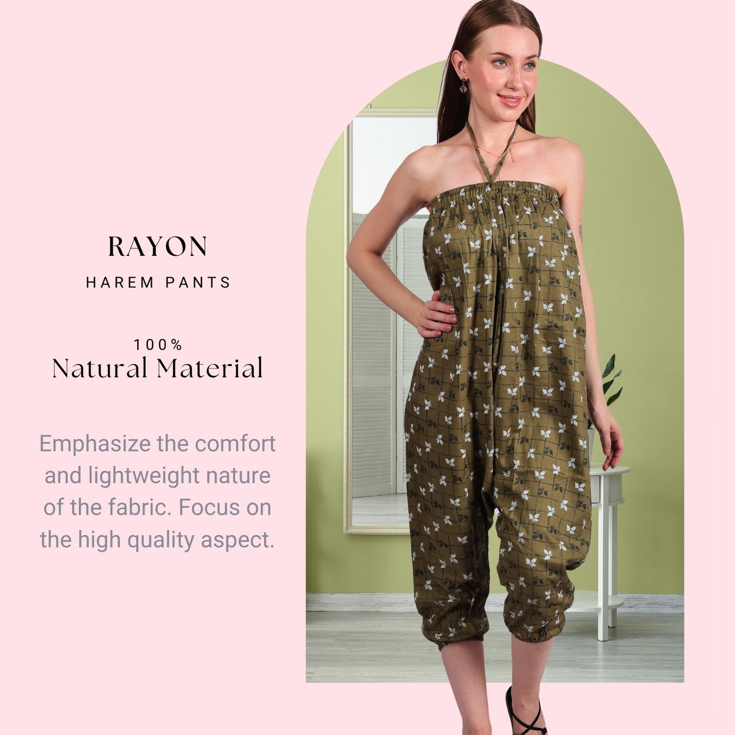 Women's Boho Harem Pants – Multi-Functional Pants with Pockets - FashionZapp.com