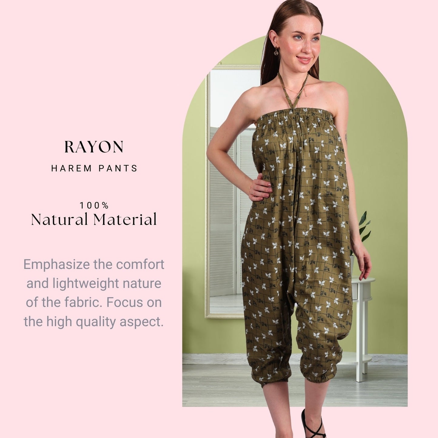 Women's Boho Harem Pants – Multi-Functional Pants with Pockets - FashionZapp.com