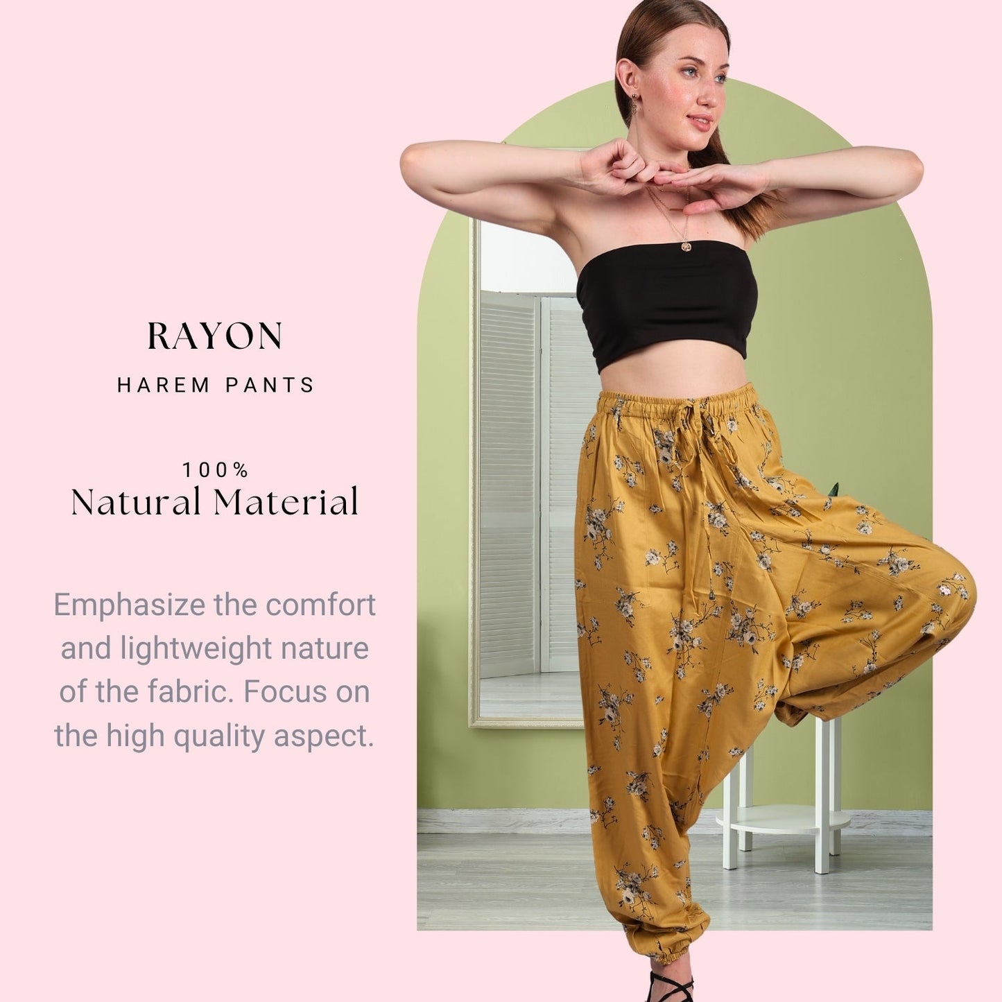 Boho Harem Pants for Women - Yoga Pants with Pockets - FashionZapp.com