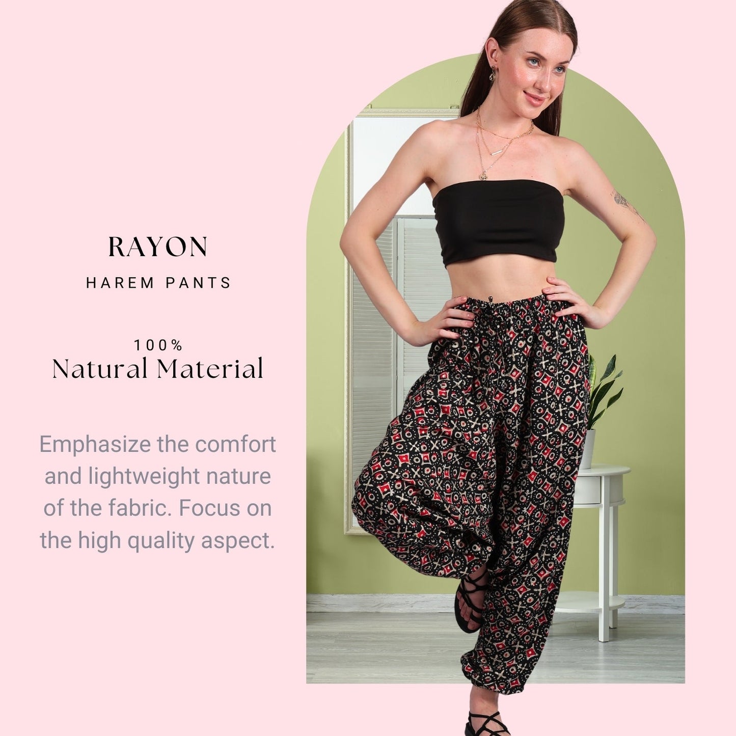 Women's Boho Harem Pants – Versatile & Beach Wear - FashionZapp.com