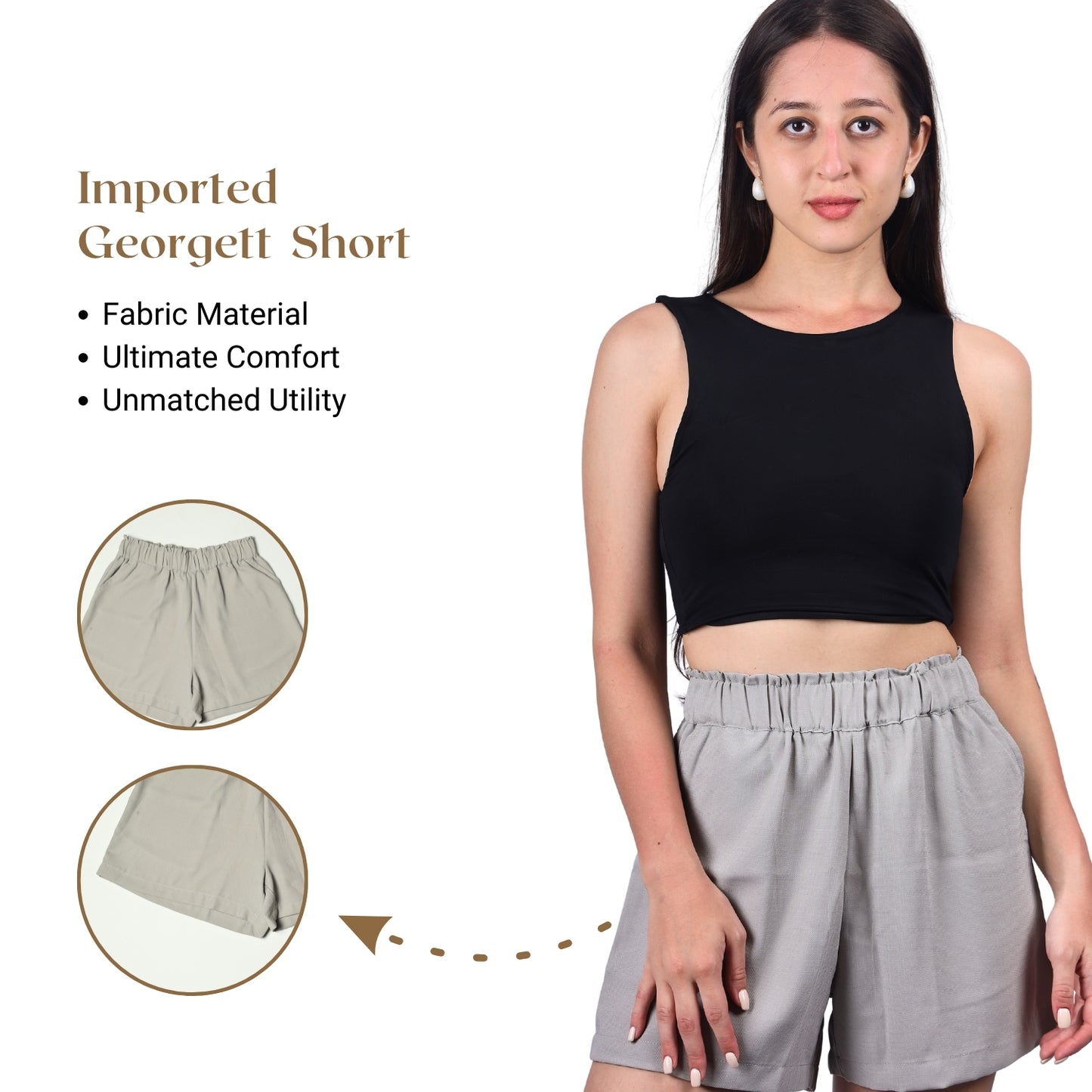 Comfy Chic Elastic Waist Shorts | GloFash - FashionZapp.com