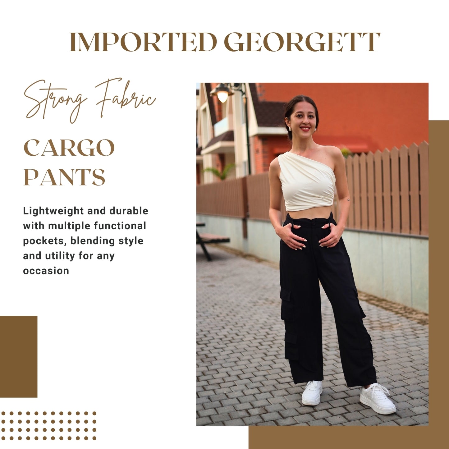 Chic High-Waist Multi-Pocket Cargo Pants | GloFash - FashionZapp.com
