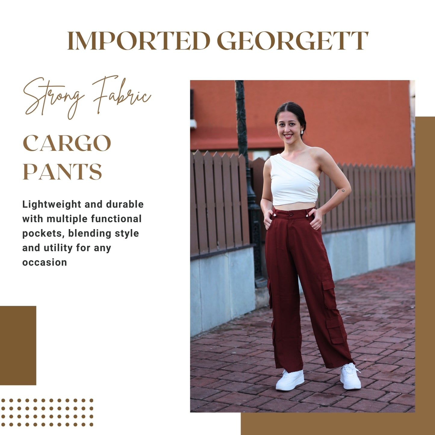 Chic High-Waist Multi-Pocket Cargo Pants | GloFash - FashionZapp.com