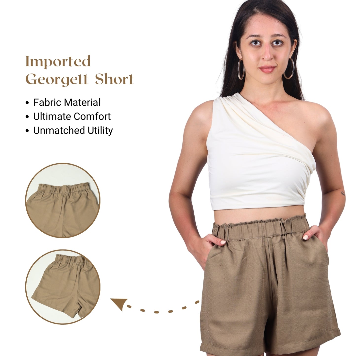 Comfy Chic Elastic Waist Shorts | GloFash - FashionZapp.com