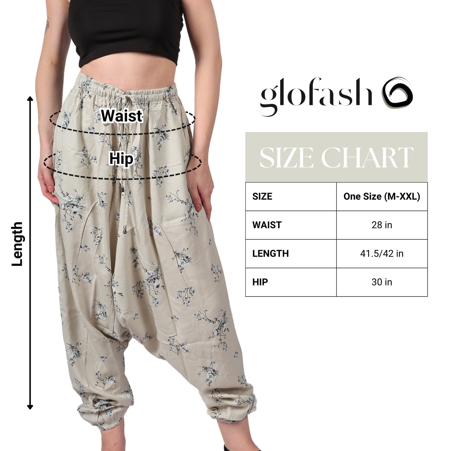 Boho Harem Pants for Women - Yoga Pants with Pockets - FashionZapp.com