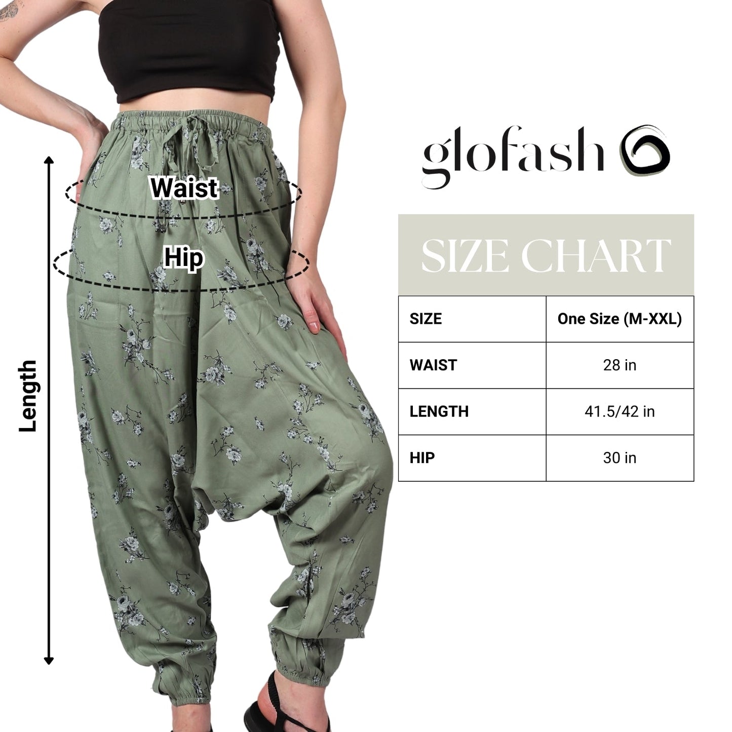 Boho Harem Pants for Women - Yoga Pants with Pockets - FashionZapp.com