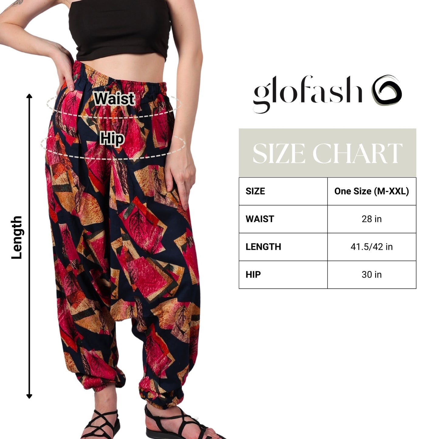Boho Harem Pants for Women - Printed Yoga & Lounge Pants - FashionZapp.com