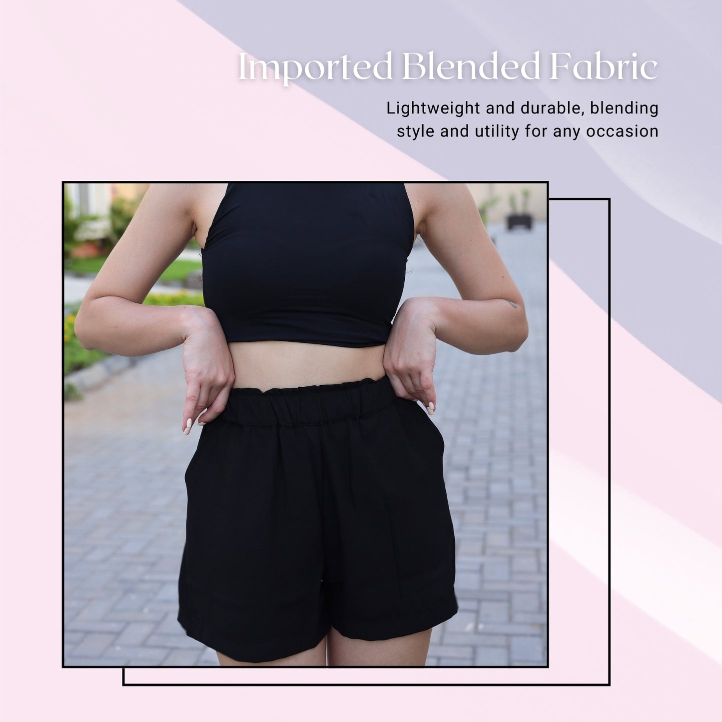 Comfy Chic Elastic Waist Shorts | GloFash - FashionZapp.com