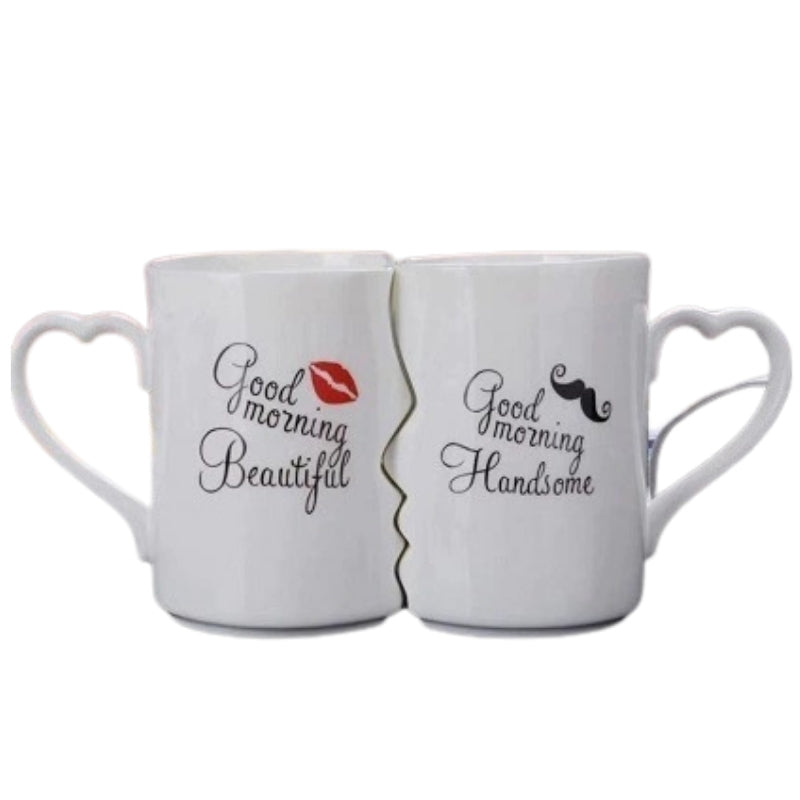 Buy Couple Ceramic Cups (Matching Design) - Fashionzapp