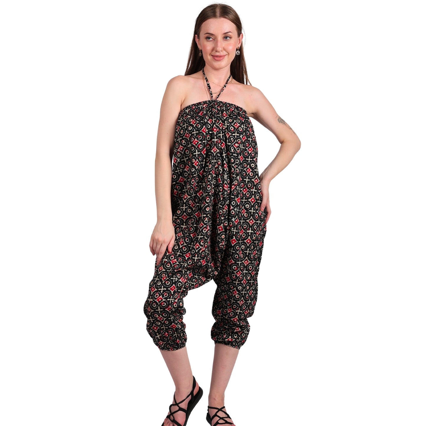 Women's Boho Harem Pants – Versatile and Stylish Lounge, Yoga, and Beach Pants with Pockets.