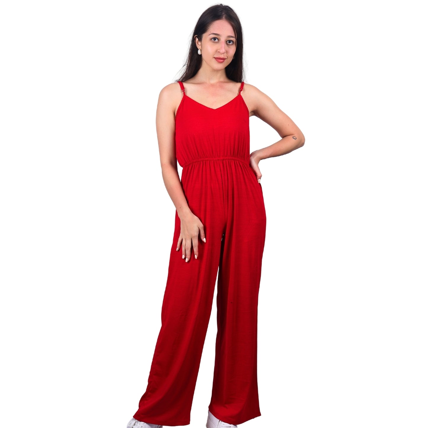 Sleeveless jumpsuit with relaxed fit by GloFash
