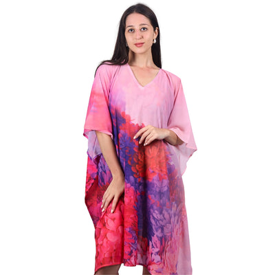 Comfortable floral pattern kaftan dress by GloFash
