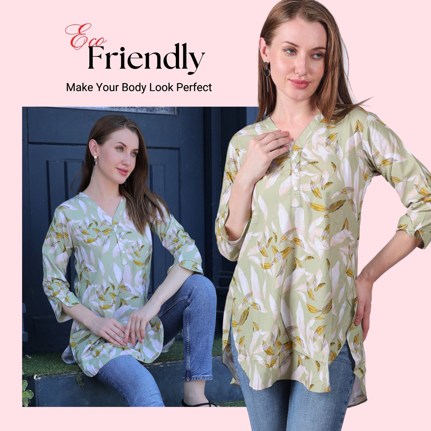 Modal Green Tops for Women | Shop Now at Glofash