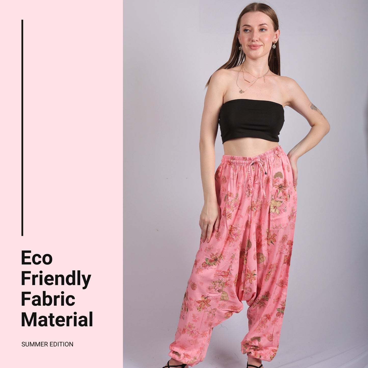 Women's Boho Harem Pants – Relaxed Fit Yoga & Lounge Pants with Convenient Pockets