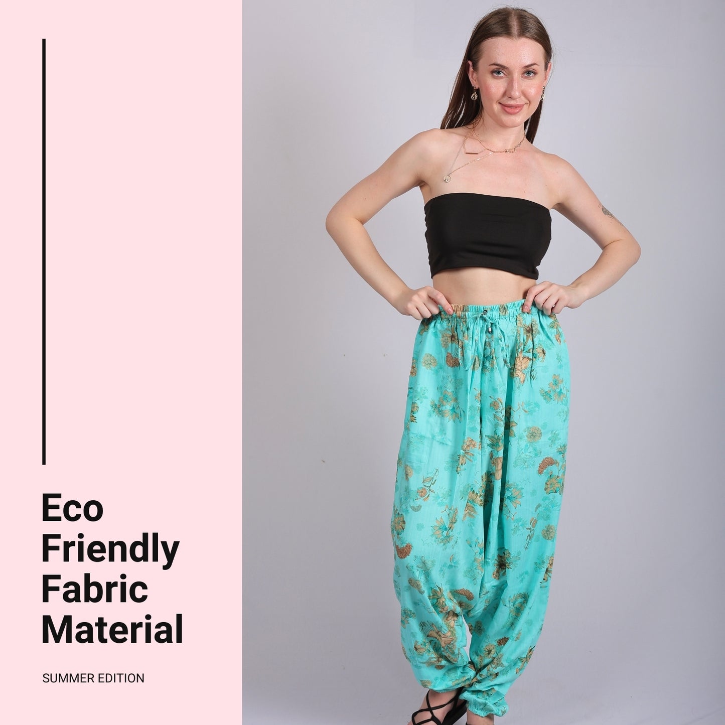 Women's Boho Harem Pants – Relaxed Fit Yoga & Lounge Pants with Convenient Pockets