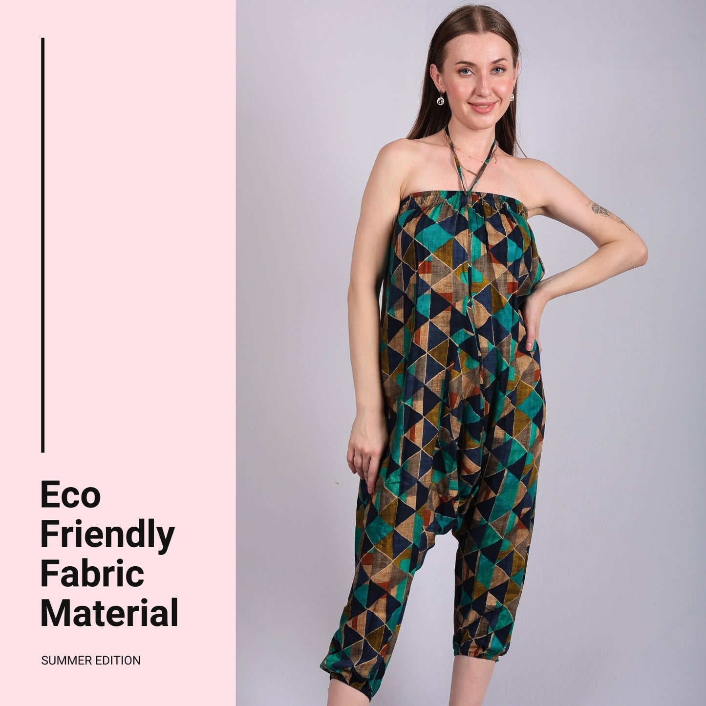 Women's Boho Harem Pants – Comfortable and Stylish Lounge, Yoga, and Beach Pants with Pockets.