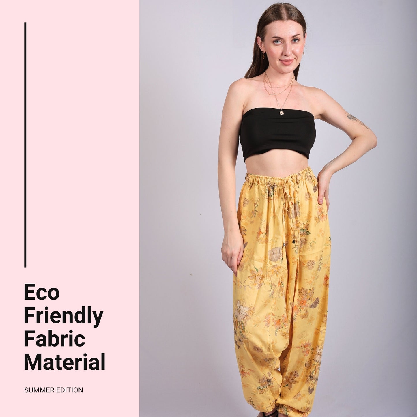 Women's Boho Harem Pants – Fashionable and Relaxed Lounge, Yoga, and Beach Pants with Handy Pockets.