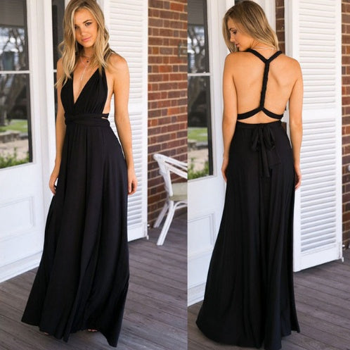 Women’s Convertible Bandage Boho Maxi Dress - FashionZapp - FashionZapp.com