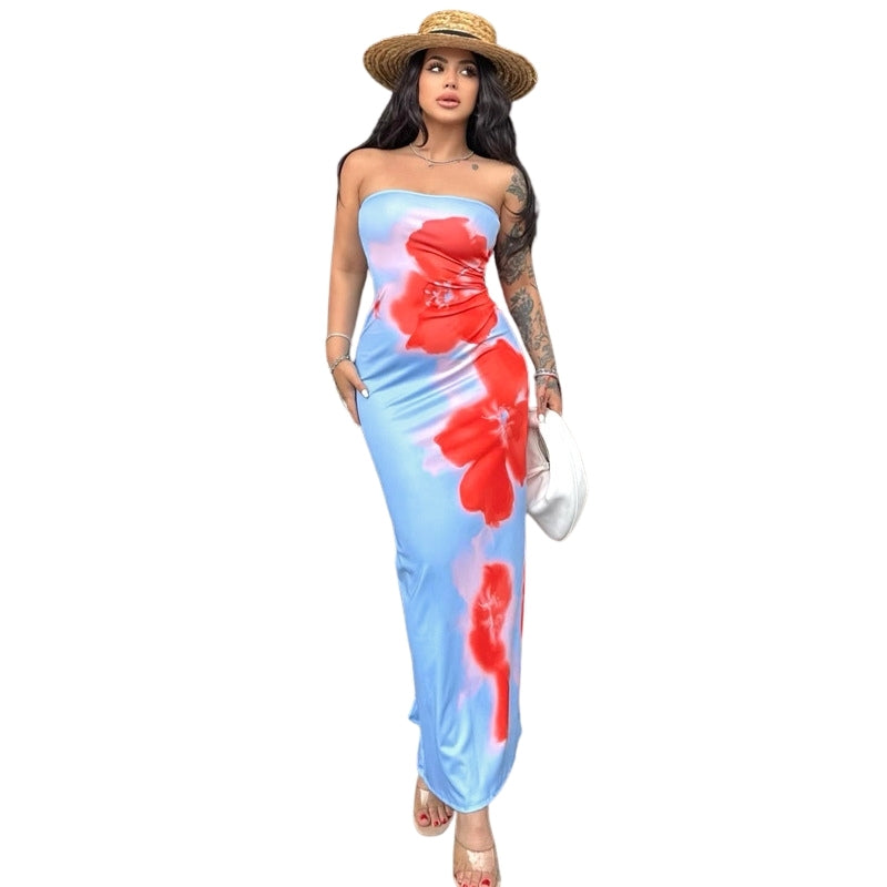 Slim Slit Tube Long Dress (Summer Sexy, Beach Party) – FashionZapp